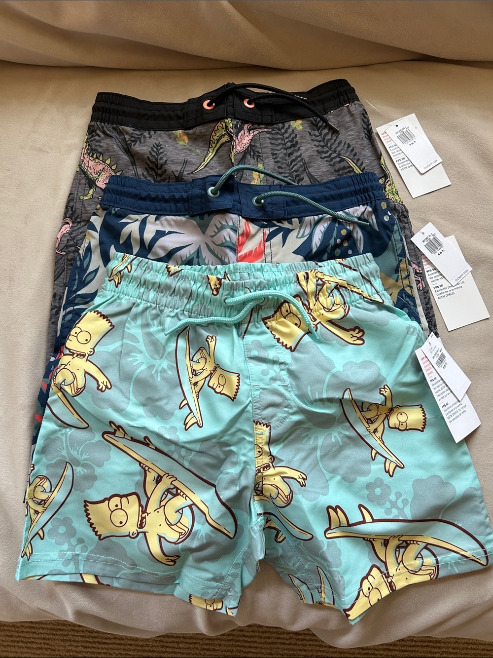 3 Brand New Boys Swim Shorts Size S(6-7) from Old Navy.